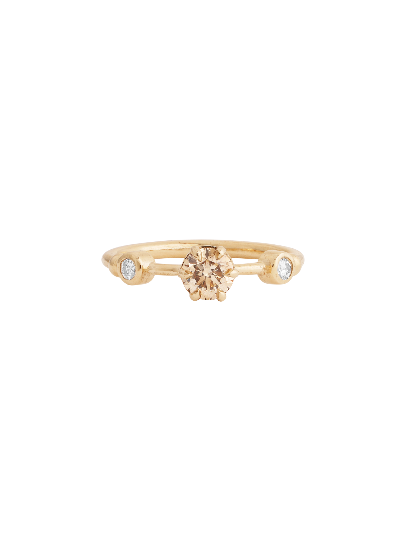 Astor ring with champagne diamond